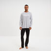 Ensemble pyjama 2 pièces coton gris clair homme