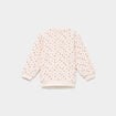 Sweat molletonn&eacute; avec boutons &eacute;paule creme b&eacute;b&eacute; fille