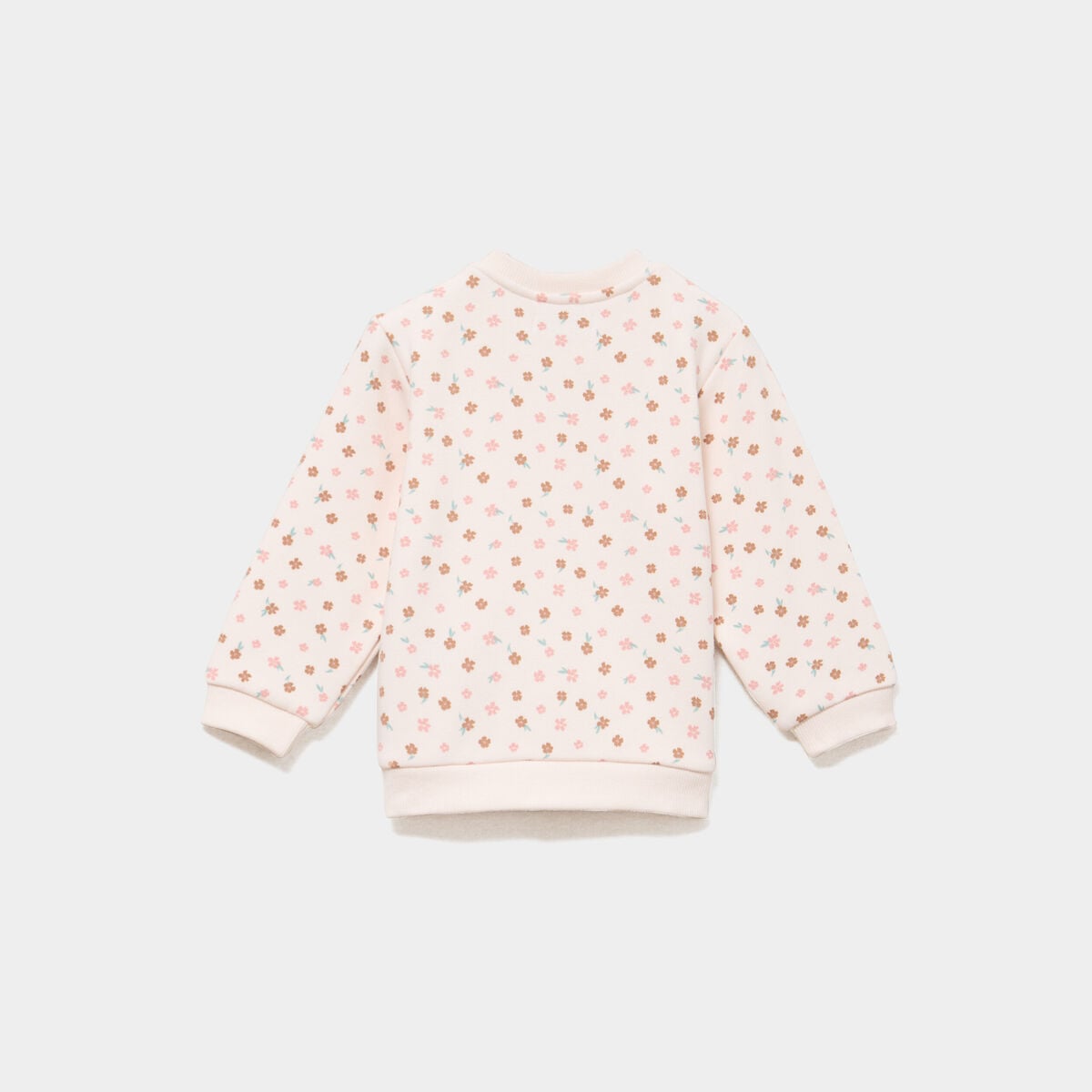 Sweat molletonn&eacute; avec boutons &eacute;paule creme b&eacute;b&eacute; fille