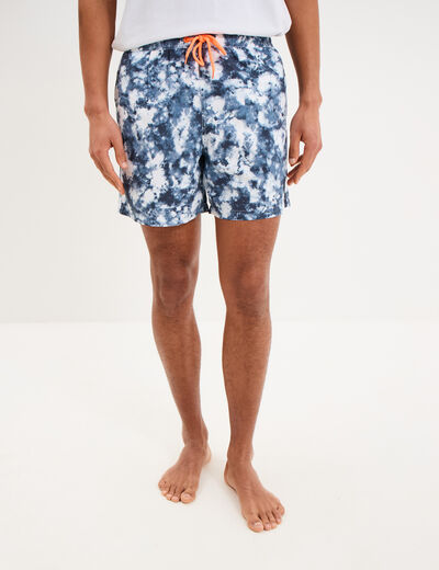 Short de bain bleu homme
