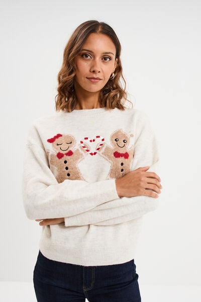Pull de No&euml;l sable femme