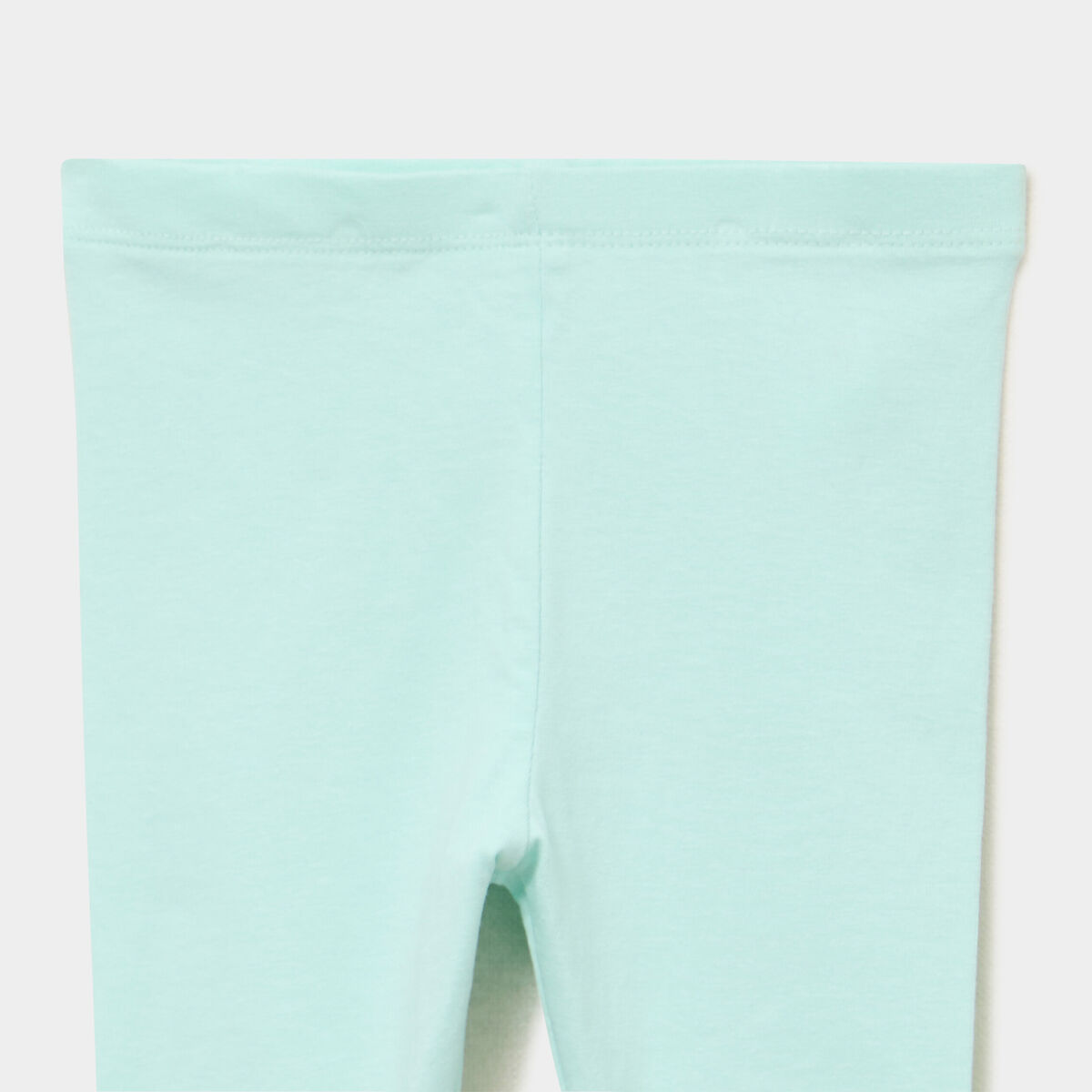 Legging uni en coton bleu turquoise b&eacute;b&eacute; fille