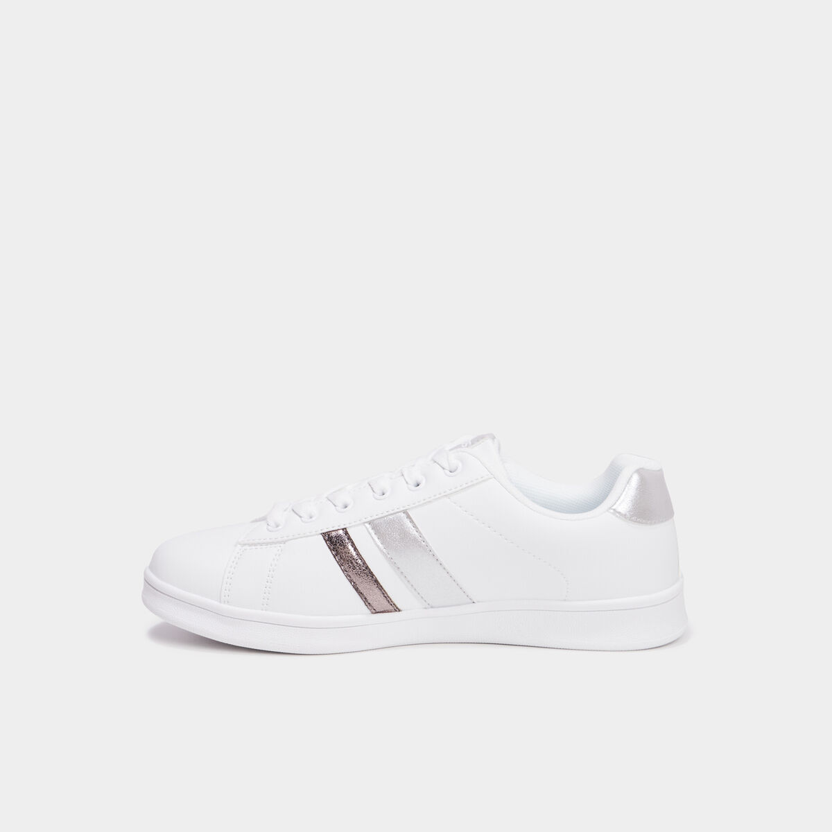 Tennis basses &agrave; lacets Creeks Tahana gris argent femme