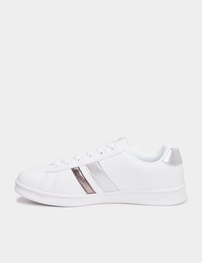 Tennis basses &agrave; lacets Creeks Tahana gris argent femme