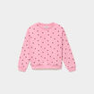 Sweat col rond manches longues rose clair fille