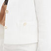 Veste col rond boutonnée Mosquitos blanc femme