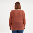 Pull manches longues col rond vieux rose femme grande taille