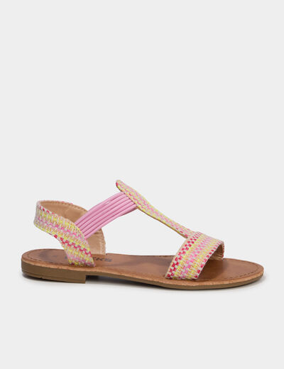 Sandales rose fille