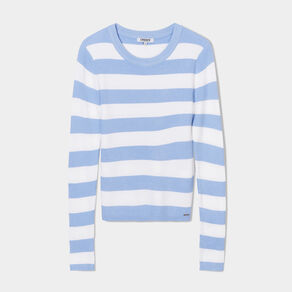 Pull côtelé manches longues Creeks blanc femme