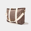 Sac cabas avec bandoulière gris foncé femme