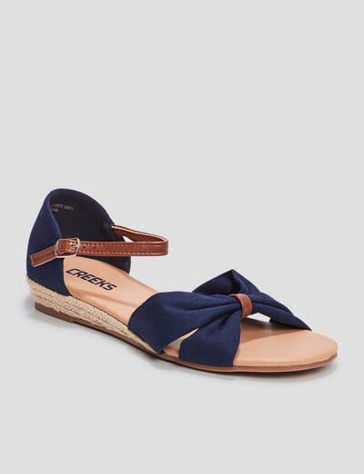 Sandales compensées Creeks bleu femme