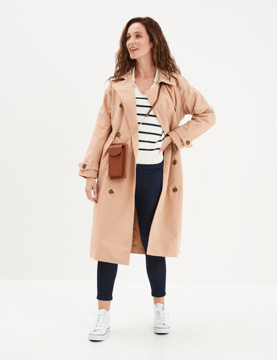 Pull marinière manches longues Creeks blanc femme