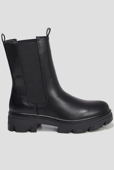 Bottines hautes chelsea noir femme