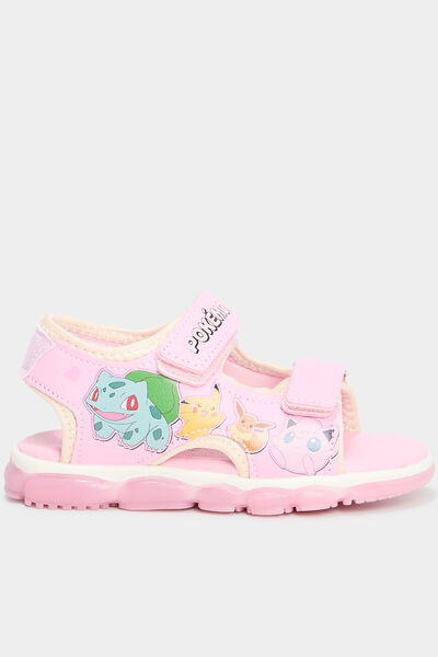 Sandales semelles lumineuses Pok&eacute;mon rose fille