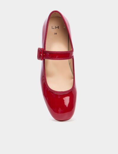 Babies vernies &agrave; talons rouge femme