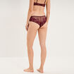 Shorty en dentelle prune femme