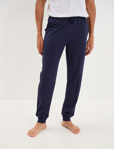 Lot 2 pantalons de pyjama coton bleu homme