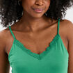 Ensemble pyjama short et débardeur vert femme