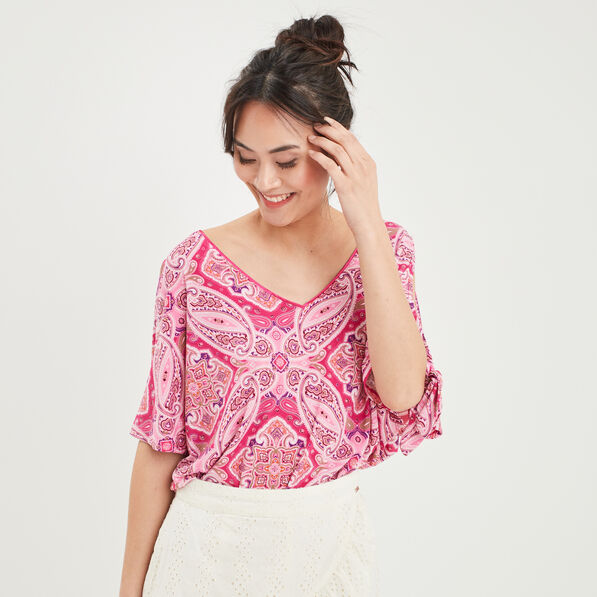 t shirt fluide dos croise ecru femme T-shirt fluide dos croisé ecru femme