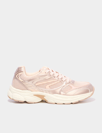 Baskets running rose femme