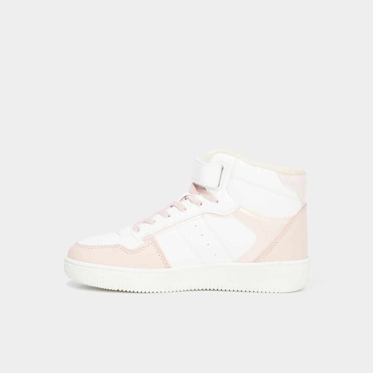 Baskets montantes &agrave; scratchs Iconic rose corail fille