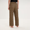 Pantalon de pyjama droit coton beige femme