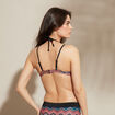 Haut de maillot de bain forme corbeille multicolore femme