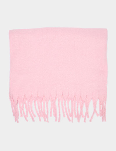 &Eacute;charpe &agrave; franges rose fille