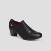 Low-boots confort &agrave; talons pied large noir femme