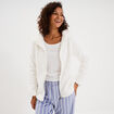 Ensemble pyjama 3 pi&egrave;ces effet polaire bleu ciel femme
