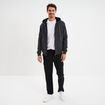 Pantalon cargo taille &eacute;lastiqu&eacute;e noir homme