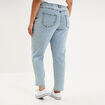 Jeans mom cropped taille haute denim double stone femme grande taille