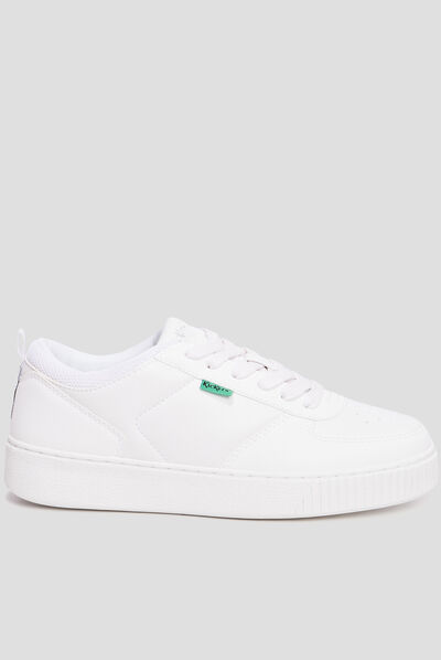 Tennis basses à lacets Kickers Style blanc femme