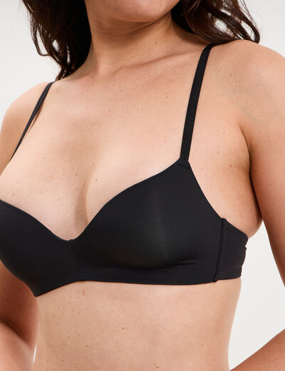 Soutien-gorge push-up triangle noir femme