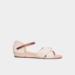 Sandales compens&eacute;es Creeks blanc femme