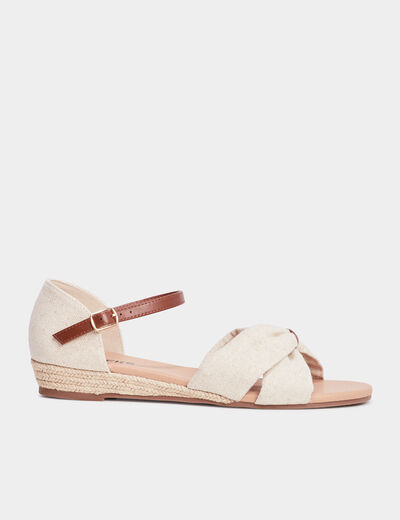 Sandales compensées Creeks blanc femme