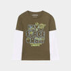 T-shirt effet 2-en-1 coton Liberto vert kaki garçon