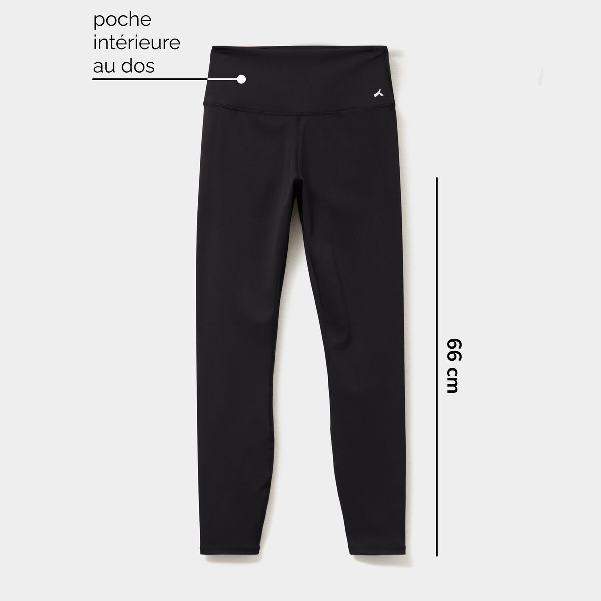 Legging de sport gainant taille haute noir femme
