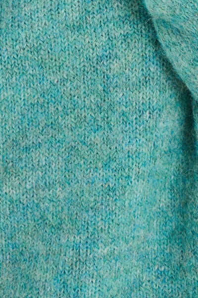 Pull col rond manches longues bleu canard femme