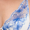 Soutien-gorge foulard padd&eacute; dentelle bleu clair femme