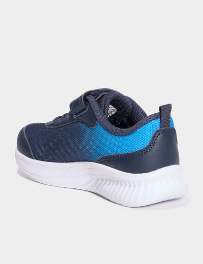 Baskets running à scratchs bleu garçon