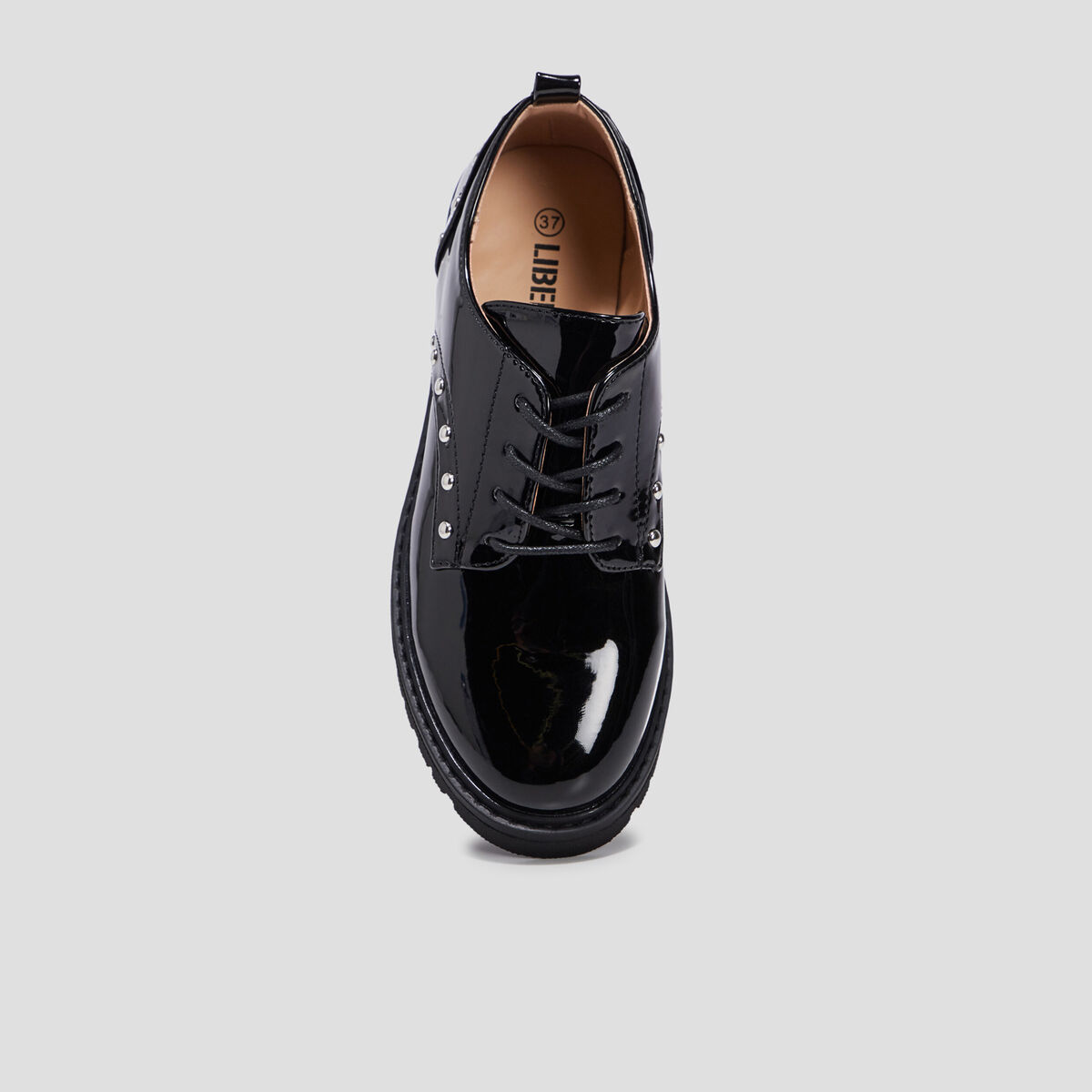 Derbies avec clous noir fille