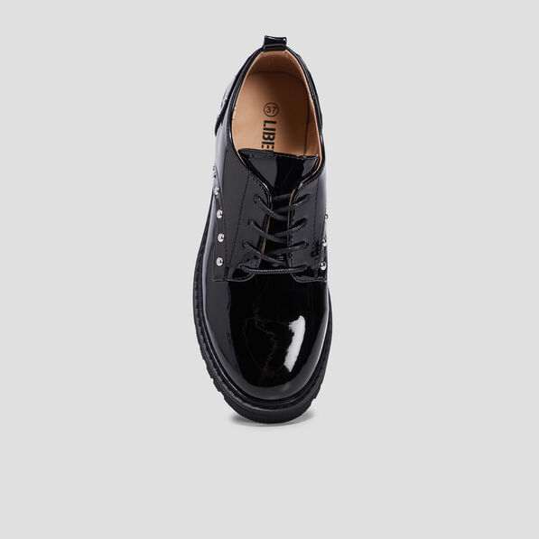 Derbies avec clous noir fille