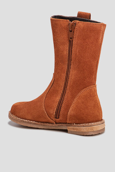 Bottes en cuir camel fille