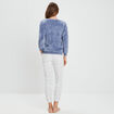 Ensemble pyjama de Noël 2 pièces bleu lavande femme