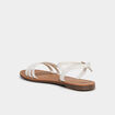Sandales plates blanc femme