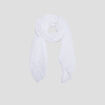 Foulard aspect froiss&eacute; blanc femme