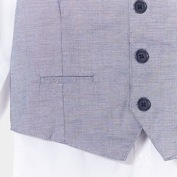 Ensemble 2 pièces chemise et veston blanc garçon
