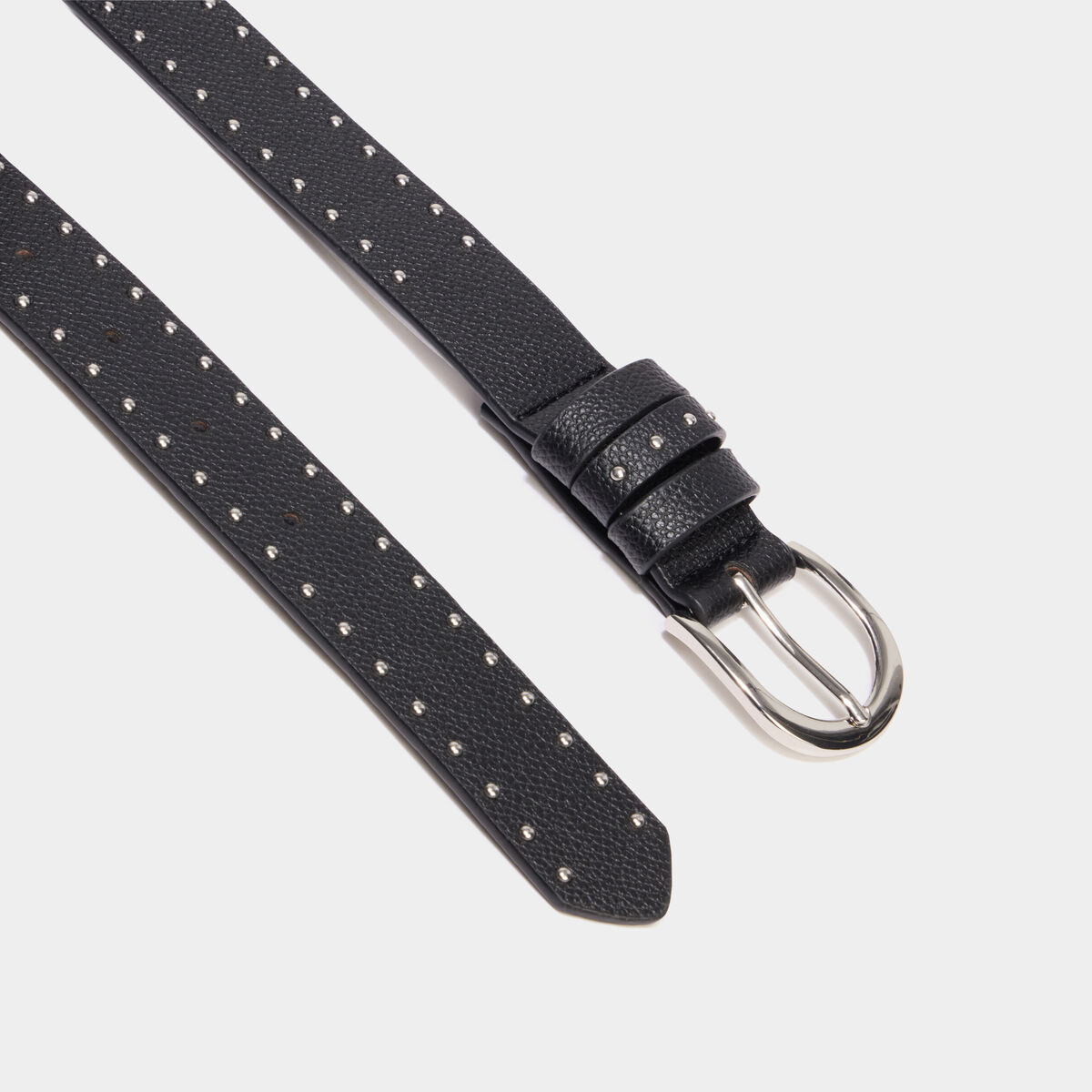 Ceinture clout&eacute;e noir femme