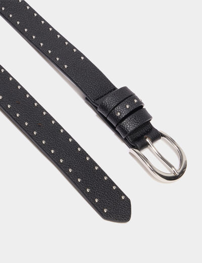 Ceinture clout&eacute;e noir femme